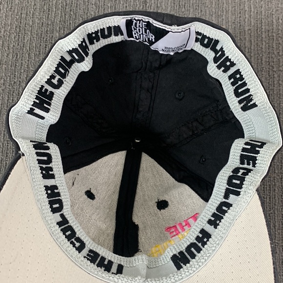 The Color Run Fitted Hat Unisex Black Pink Yellow Blue Embroidered Stretch Cap - Picture 11 of 12